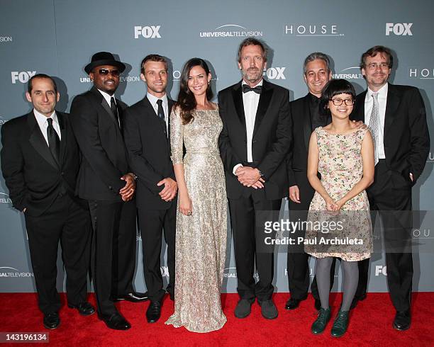 Actors Peter Jacobson, Omar Epps, Jesse Spencer, Odette Annable, Hugh Laurie, David Shore, Charlyne Yi and Robert Sean Leonard attend Fox's "House"...