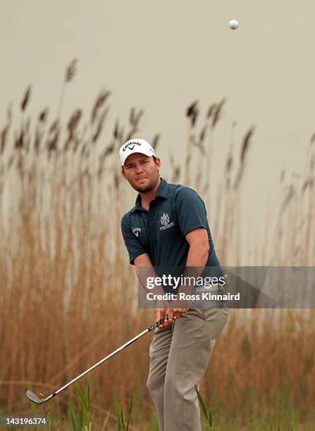 Branden Grace of South Africa during the third round of the Volvo China Open at the Binhai Lake Golf Course on April 21, 2012 in Tianjin, China.