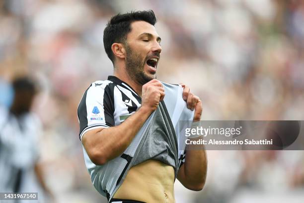 Tolgay Arslan of Udinese Calcio reacts after missing an opportunity on goal during the Serie A match between Udinese Calcio and Atalanta BC at Dacia...