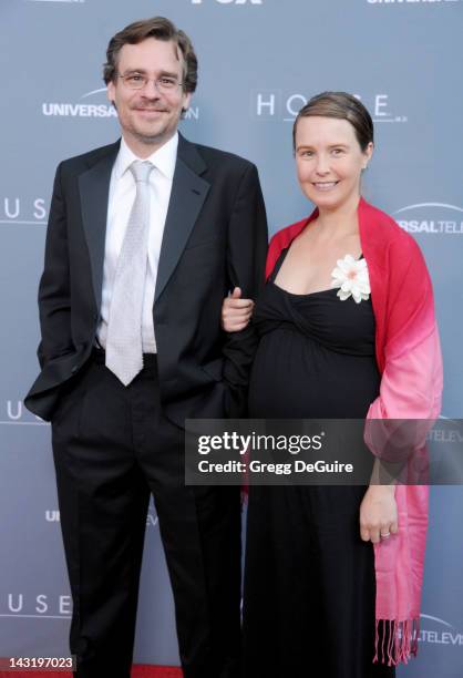 Actor Robert Sean Leonard and wife Gabriella Salick arrive at Fox's "House" Series Finale Wrap Party at Cicada on April 20, 2012 in Los Angeles,...