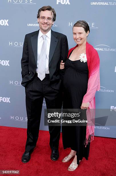 Actor Robert Sean Leonard and wife Gabriella Salick arrive at Fox's "House" Series Finale Wrap Party at Cicada on April 20, 2012 in Los Angeles,...