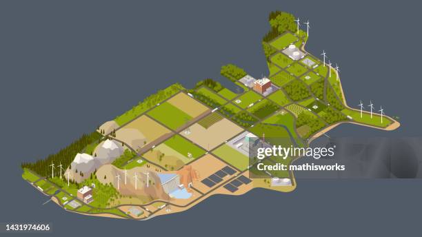 united states electrical infrastructure - renewable natural gas stock illustrations