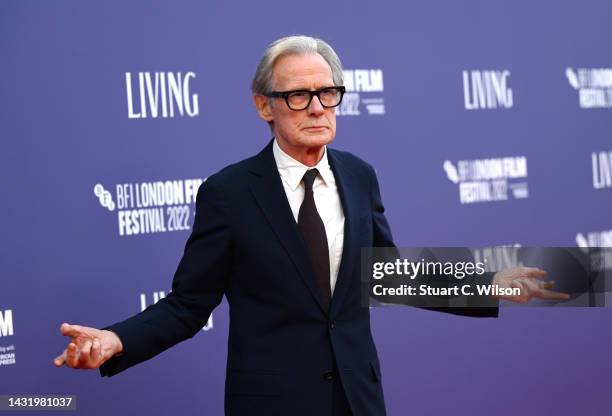 Bill Nighy attends the "Living" UK premiere during the 66th BFI London Film Festival at the Southbank Centre on October 09, 2022 in London, England.