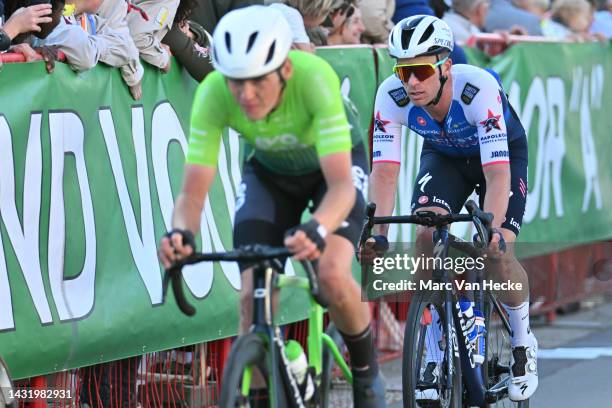 Iljo Keisse of Belgium and Team Quick-Step - Alpha Vinyl competes during the 11th Memorial Rik Van Steenbergen / Kempen Classic 2022 a 174,7km one...