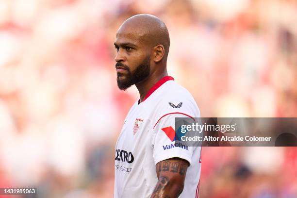 Marcos do Nascimento Teixeira "Marcao" of Sevilla FC looks on during the LaLiga Santander match between Sevilla FC and Athletic Club at Estadio Ramon...