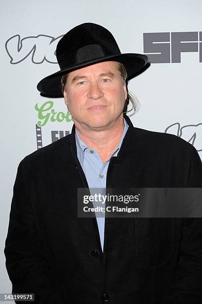 Actor Val Kilmer attends "The Fourth Dimension" World Premiere during the 2012 San Francisco Film Festival at Sundance Kabuki Cinema on April 20,...