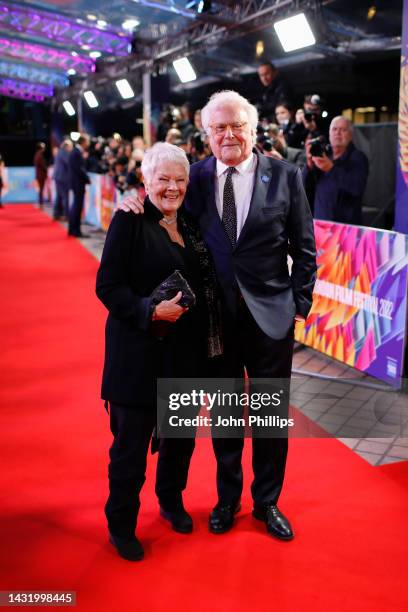 Dame Judi Dench and Sir Richard Eyre attend the "Allelujah" European Premiere during the 66th BFI London Film Festival at Southbank Centre on October...