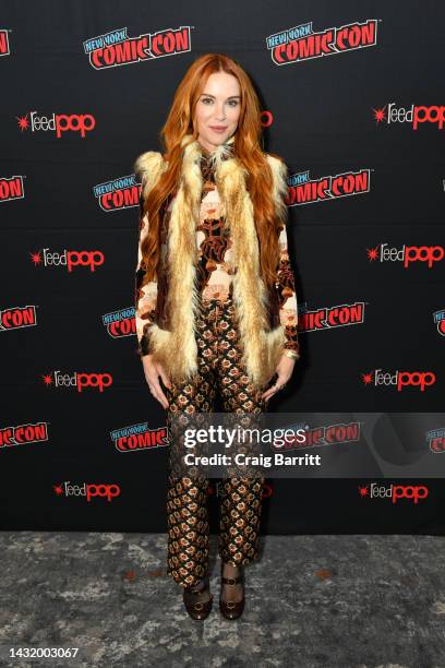Danneel Ackles attends the Warner Bros. The Winchesters interview during New York Comic Con 2022 on October 09, 2022 in New York City.