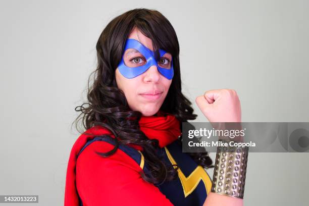 Cosplayer dressed as Ms. Marvel during New York Comic Con 2022 on October 08, 2022 in New York City.