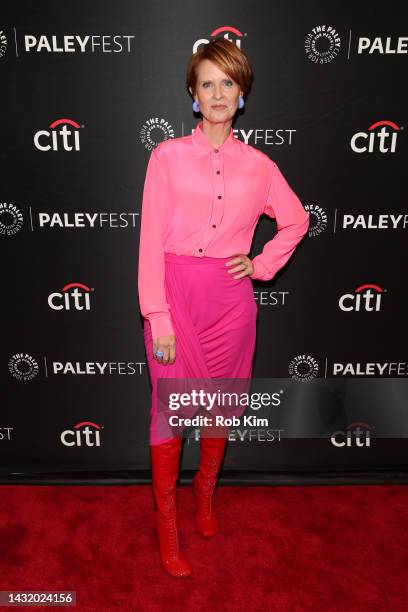 Cynthia Nixon attends "The Gilded Age" during 2022 PaleyFest NY at Paley Museum on October 09, 2022 in New York City.