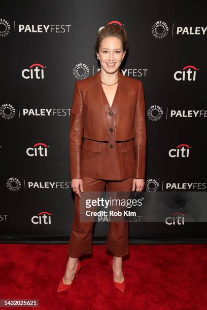 Carrie Coon attends "The Gilded Age" during 2022 PaleyFest NY at Paley Museum on October 09, 2022 in New York City.