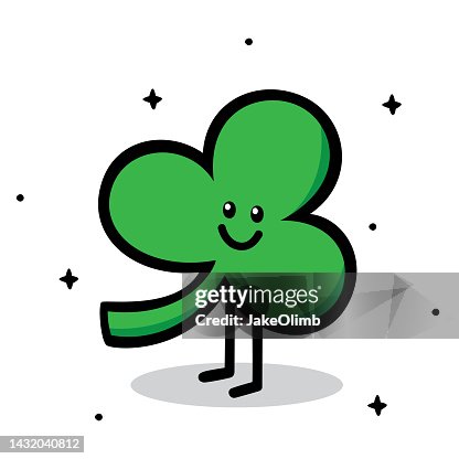 Three Leaf Clover Smiling Doodle 6 Three Leaf Clover Smiling Doodle 6
