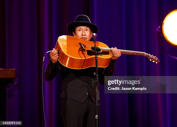 Alejandro Escovedo performs during The Prine Family Presents You Got Gold: Celebrating The Life And Songs Of John Prine concert at the Ryman...