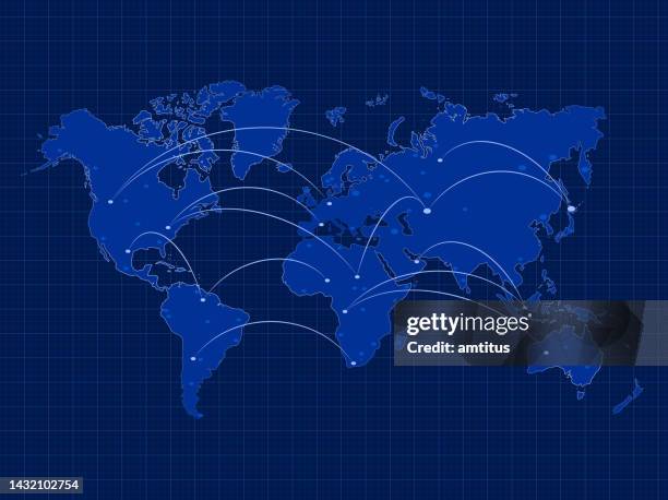 connected world - connected world stock illustrations