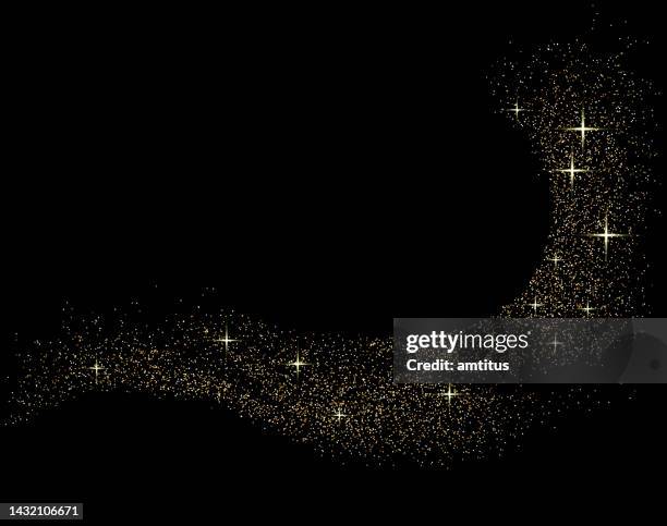 Golden Particles Wave, Stockfoto