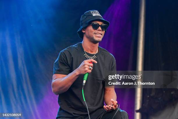 Lupe Fiasco performs onstage during day 2 of the 2022 ONE Music Festival at Central Park on October 09, 2022 in Atlanta, Georgia.