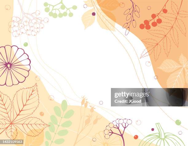 autumn background - gourd tree stock illustrations