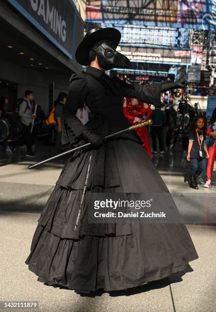 Cosplayer poses during day 4 of New York Comic Con on October 09, 2022 in New York City.