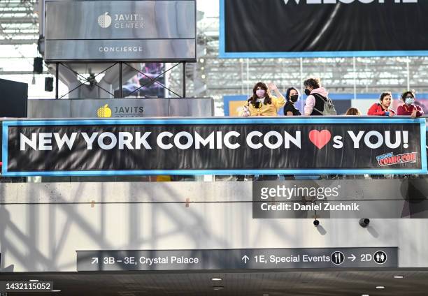 Cosplayers are seen during day 4 of New York Comic Con on October 09, 2022 in New York City.