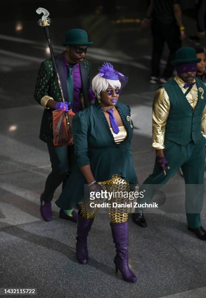 Cosplayers seen during day 4 of New York Comic Con on October 09, 2022 in New York City.