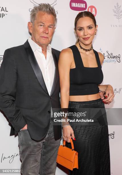 David Foster and Katharine McPhee attend The 7th Annual Imagine Ball at The Peppermint Club on October 09, 2022 in Los Angeles, California.