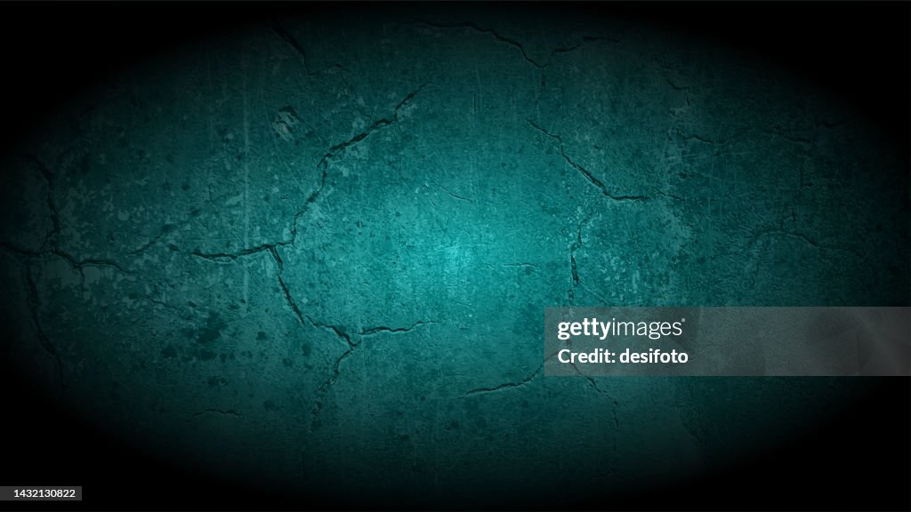 Rustic textured empty blank elegant royal dark green coloured rustic vector backgrounds with crevices and scratches all over, also looks like a rough plastered wall