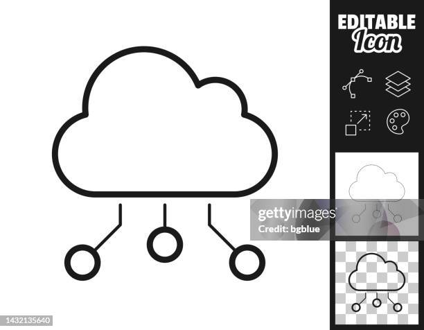 cloud computing. icon for design. easily editable - cloud png stock illustrations