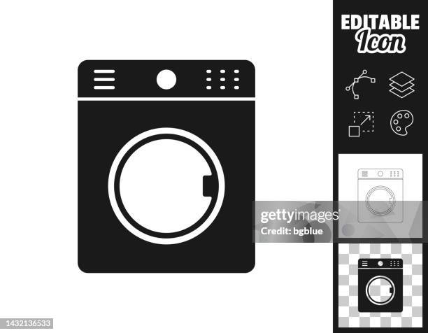washing machine. icon for design. easily editable - cleaning electronics stock illustrations