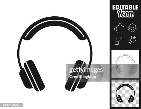 Headphones. Icon for design. Easily editable Headphones. Icon for design. Easily editable
