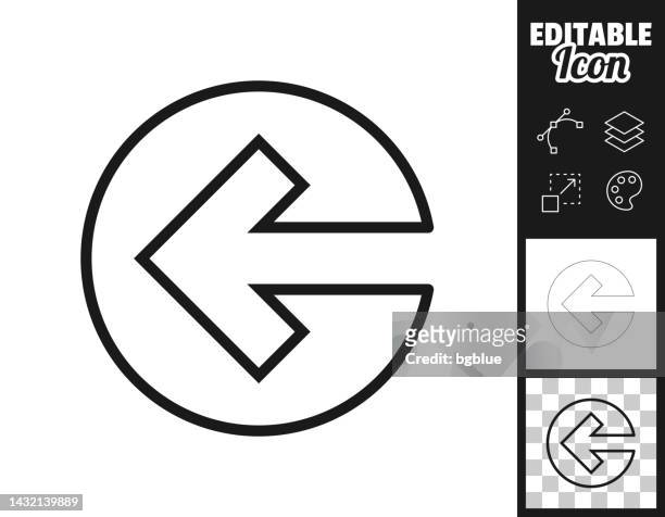 left arrow. icon for design. easily editable - former stock illustrations