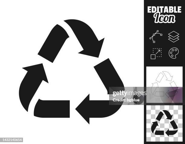 bildbanksillustrationer, clip art samt tecknat material och ikoner med recycle. icon for design. easily editable - återvinning