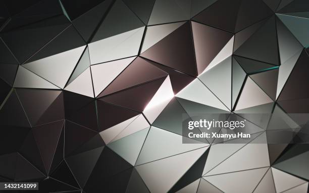 solid triangle geometric background - metal solid ストックフォトと画像