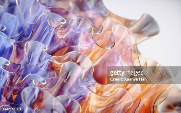 modern abstract wavy background - crystal glassware stock pictures, royalty-free photos & images