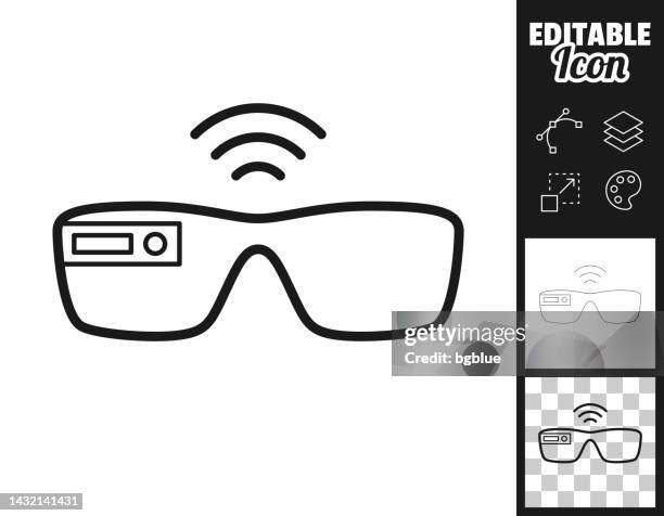 smart glasses. icon for design. easily editable - front camera icon stock illustrations