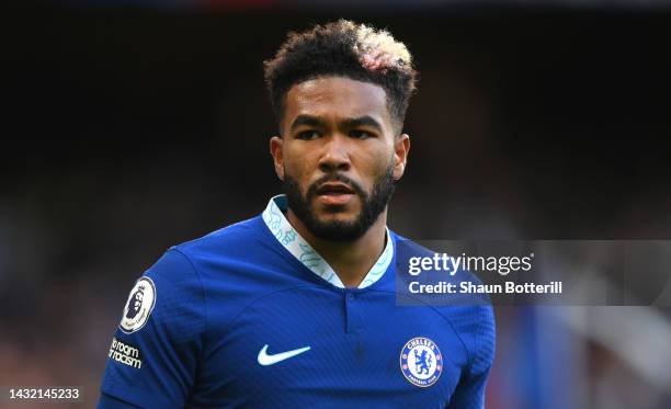 Reece James of Chelsea during the Premier League match between Chelsea FC and Wolverhampton Wanderers at Stamford Bridge on October 08, 2022 in...