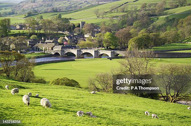 burnsall, wharfedale, yorkshire dales, england - the yorkshire dales stock pictures, royalty-free photos & images