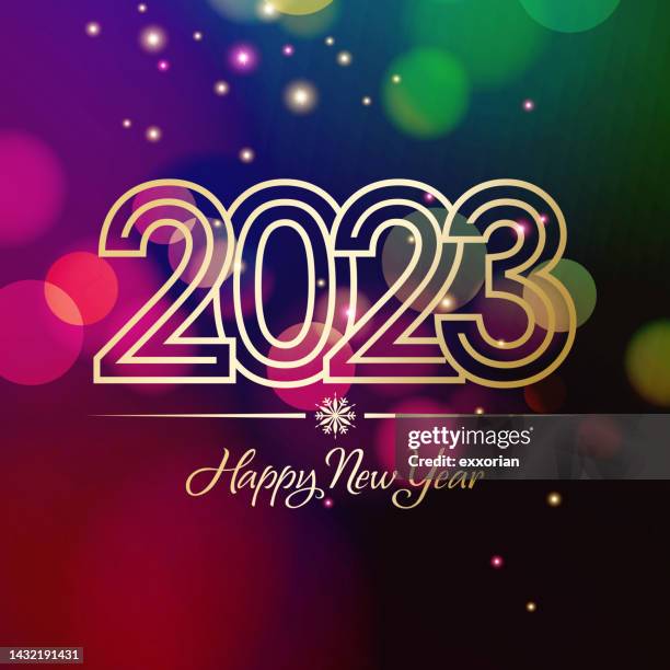 stockillustraties, clipart, cartoons en iconen met 2023 new year celebrations - optocht