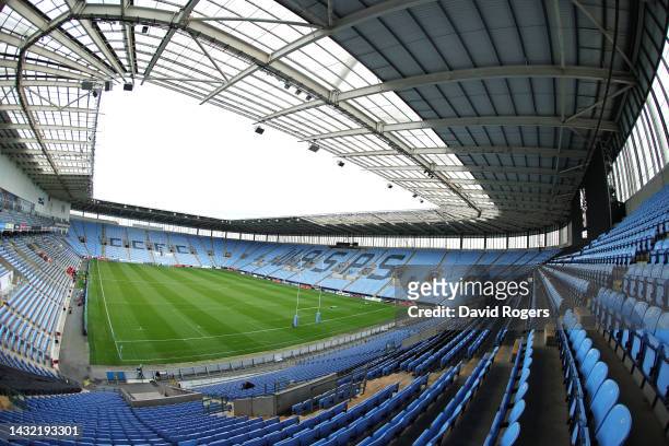 General view of the Coventry Building Society Stadium prior to the Gallagher Premiership Rugby match between Wasps and Northampton Saints at The...