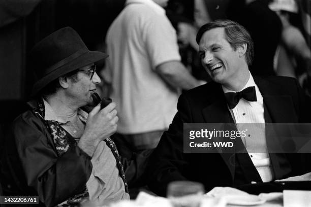 Director Jerry Schatzberg confers with Alan Alda during production of "The Seduction of Joe Tynan" in Baltimore, Maryland, on May 26, 1978.