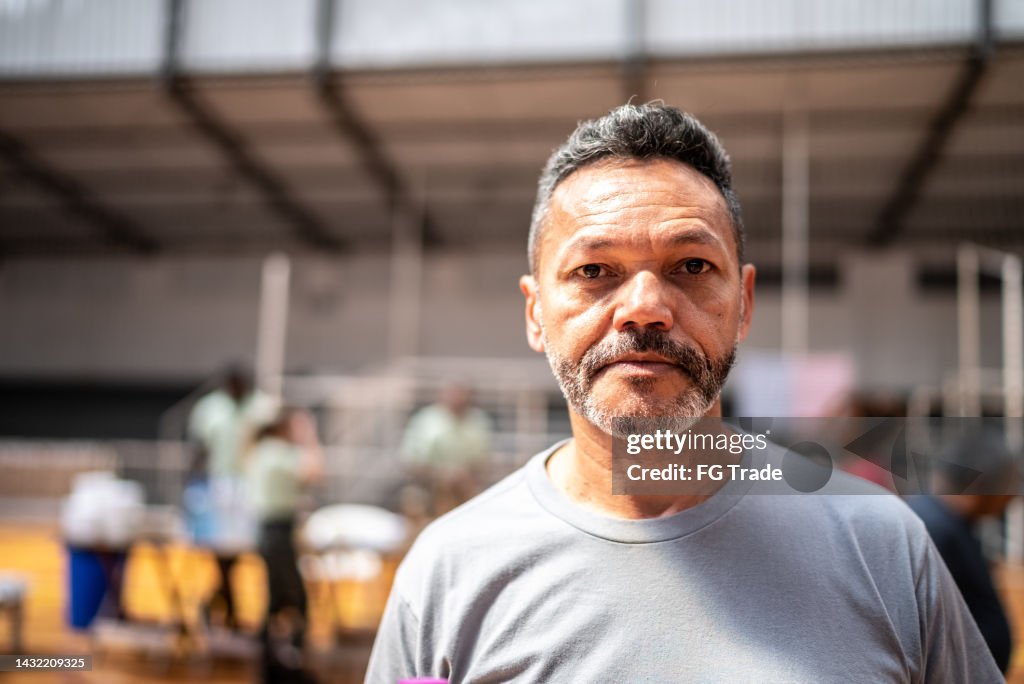 Portrait of a mature man at a community center