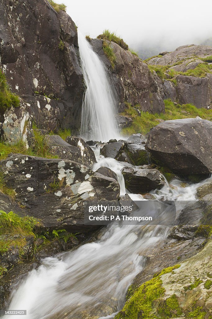 Waterfall, Connor Pass, Dingle Peninsula, County Kerry, Ireland