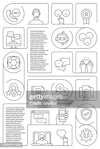 Customer Support Related Vector Banner Design Concept, Modern Line Style with Icons Customer Support Related Vector Banner Design Concept, Modern Line Style with Icons