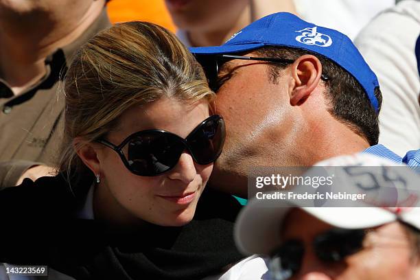 Athina Onassis and her husband Alvaro Alfonso de Miranda Neto attending the Monte Carlo Rolex Masters on April 21, 2012 in Monte-Carlo, Monaco.
