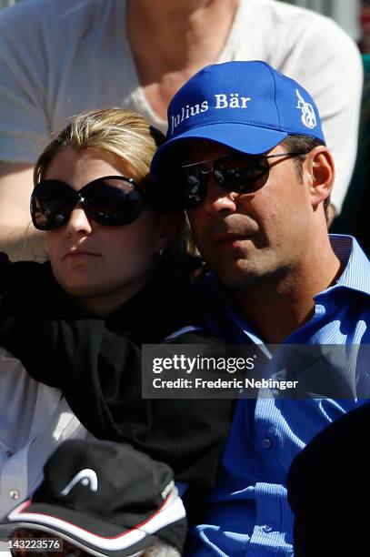 Athina Onassis and her husband Alvaro Alfonso de Miranda Neto attending the Monte Carlo Rolex Masters on April 21, 2012 in Monte-Carlo, Monaco.