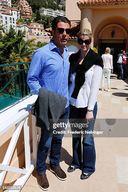 Athina Onassis and her husband Alvaro Alfonso de Miranda Neto attending the Monte Carlo Rolex Masters on April 21, 2012 in Monte-Carlo, Monaco.