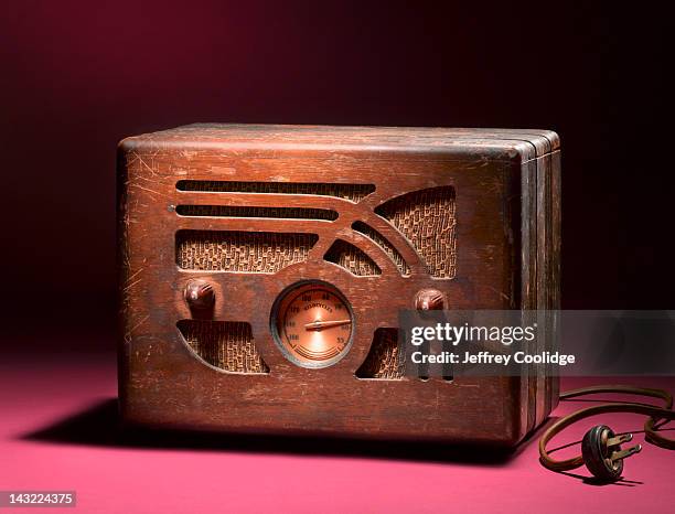 vintage radio - antique radio stock pictures, royalty-free photos & images