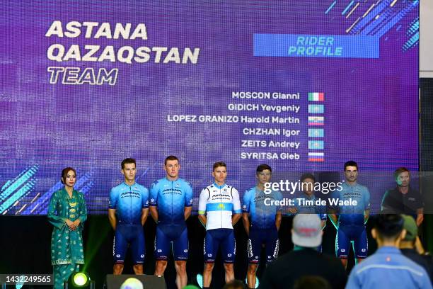 General view of Gianni Moscon of Italy, Yevgeniy Gidich of Kazakhstan, Harold Martín López of Ecuador, Igor Chzhan of Kazakhstan, Andrey Zeits of...