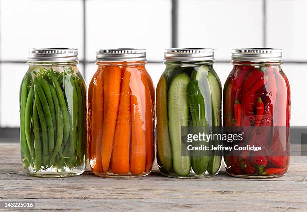 canned vegetables 1 - preserving stock pictures, royalty-free photos & images