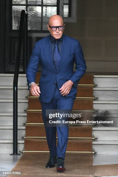 Kiko Matamoros leaving his home smiling after announcing his engagement to Marta Lopez Alamo, on October 10 in Madrid, Spain.