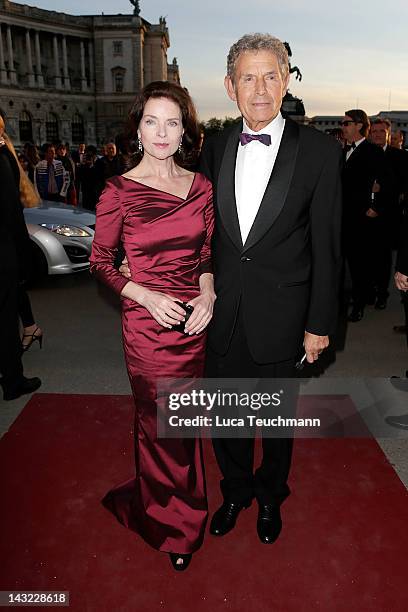 Gudrun Landgrebe and Ulrich von Nathusius attend the 23nd KURIER ROMY Gala at the Hofburg on April 16, 2011 on April 21, 2012 in Vienna, Austria.